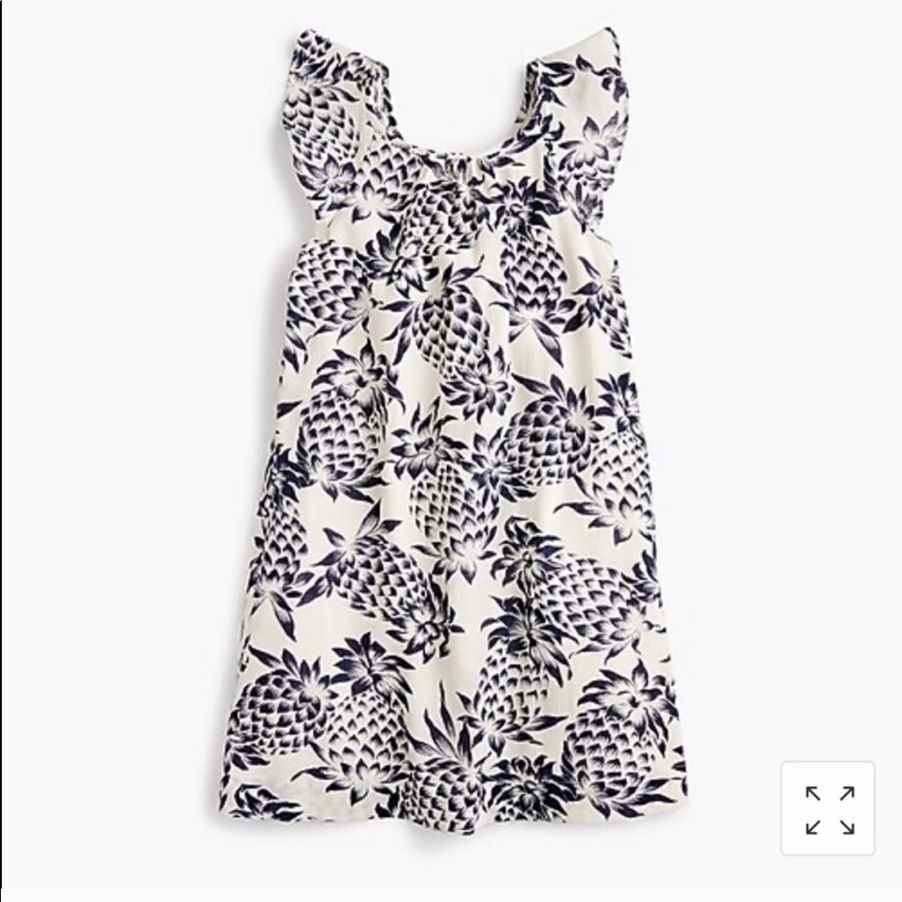 Crewcuts flutter-sleeve dress in pineapple print